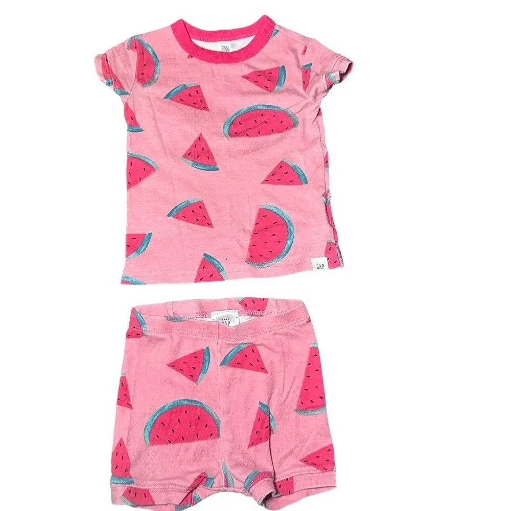 babyGap Watermelon girl pajama set 6-12 Months